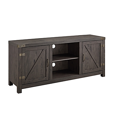 Farmhouse Double Barn Door TV Stand - Sable. View a larger version of this product image.