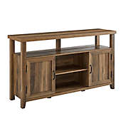 Forest Gate&trade; Classic Grooved-Door Tall TV Stand in Rustic Oak