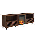 Alternate image 0 for Forest Gate&trade; Pull-Down Slat-Door Electric Fireplace TV Stand in Dark Walnut