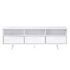 Alternate image 4 for Ivy 70" 3 Drawer Solid Wood TV Stand - White