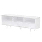 Alternate image 5 for Ivy 70" 3 Drawer Solid Wood TV Stand - White