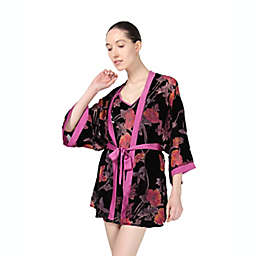 MeMoi® Velvet Burnout Kimono Robe