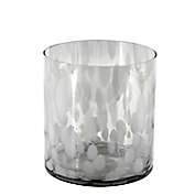 Everhome&trade; 7-Inch Spotted Glass Hurricane Candle Holder in White