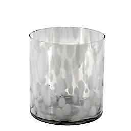 Everhome™ 7-Inch Spotted Glass Hurricane Candle Holder in White