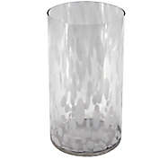 Everhome&trade; 12-Inch Spotted Glass Hurricane Candle Holder in White