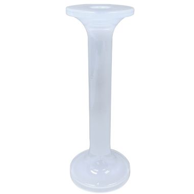 Everhome&trade; 9.5-Inch Glass Candle Holder in White. View a larger version of this product image.