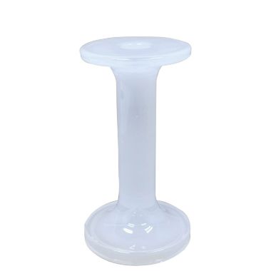 Everhome&trade; 6-Inch Glass Candle Holder in White. View a larger version of this product image.