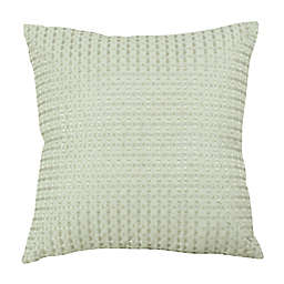 Nikki Chu Embroidered Gingko Square Throw Pillow in Light Grey