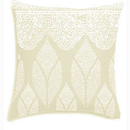 Nikki Chu Leaf Square Throw Pillow in Natural