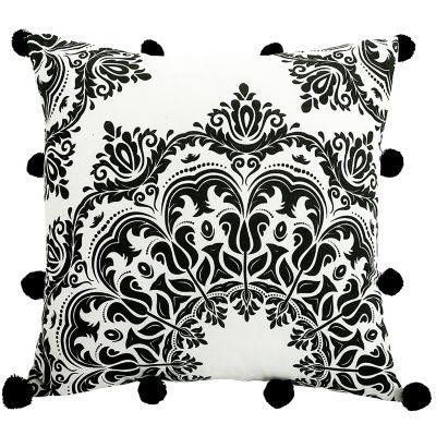 Set Of 2 Decorative Accent Throw Pillows For Jojo Black & White Hotel Bedding 
