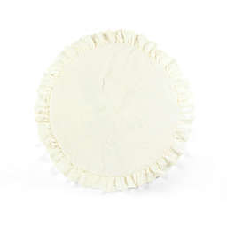 Lush Décor Round Ruffle Play Mat in Ivory
