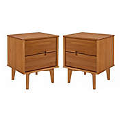 Forest Gate&trade; Groove 2-Drawer Nightstands in Caramel (Set of 2)