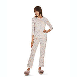 MeMoi® Women's Pastel Zebra Print 2-Piece Pajama Set