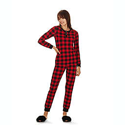 MeMoi® Women's Plaid 2-Piece Pajama Set in Black/Red