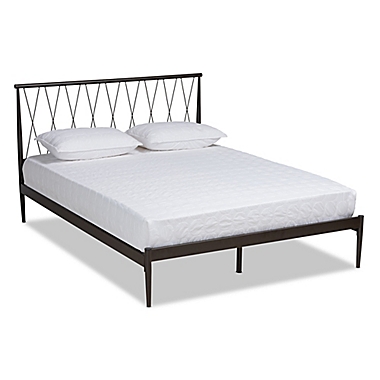 Baxton Studio Riina Full Platform Bed in Black. View a larger version of this product image.