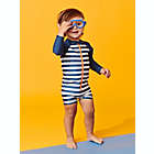 Alternate image 3 for Tea Collection&reg; Size 2T Rash Guard Swimsuit in Navy Stripe