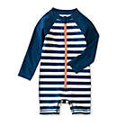 Alternate image 0 for Tea Collection&reg; Size 2T Rash Guard Swimsuit in Navy Stripe