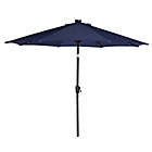 Alternate image 0 for Everhome&trade; 9-Foot Solar LED Market Umbrella in Navy
