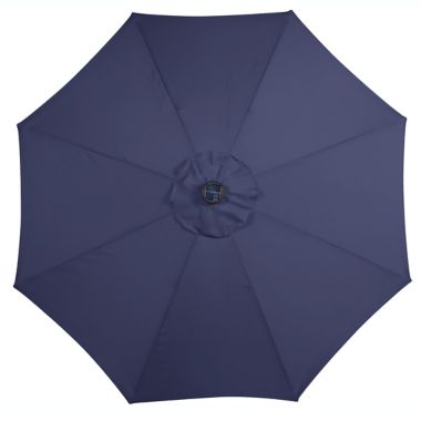 Everhome&trade; 9-Foot Solar LED Market Umbrella in Navy. View a larger version of this product image.