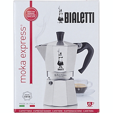 Bialetti&reg; Moka Express&reg; 6-Cup Stovetop Coffee Maker in Silver. View a larger version of this product image.