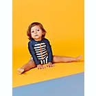 Alternate image 4 for Tea Collection&reg; Size 2T Rash Guard Swimsuit in Navy Stripe