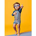 Alternate image 1 for Tea Collection&reg; Size 2T Rash Guard Swimsuit in Navy Stripe