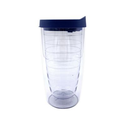 Simply Essential&trade; Clear Tumbler with Navy Lid