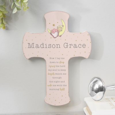 Precious Moments&reg; Bedtime Baby Girl 5-Inch x 7-Inch Personalized Cross