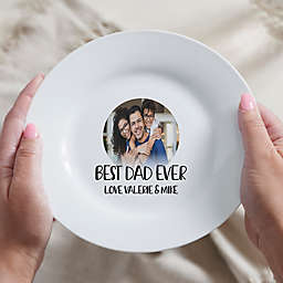Photo Message Personalized Plate for Him in White