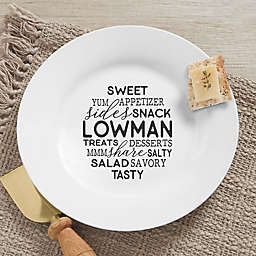 Kitchen Talk Personalized Appetizer Plate in White