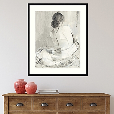 Evening I Neutral (Woman) 29.12-Inch x 35.12-Inch Framed Wall Art in Black. View a larger version of this product image.