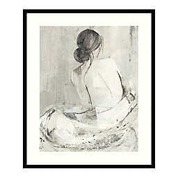Evening I Neutral (Woman) 29.12-Inch x 35.12-Inch Framed Wall Art in Black