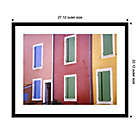 Alternate image 2 for French colorful buildings 27.12-Inch x 22.12-Inch Framed Wall Art in Black