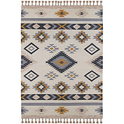 Araceli Fae 3&#39; x 5&#39; Handcrafted Area Rug in Yellow/Ivory