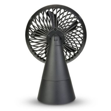 Treva&reg; 5-Inch Rechargeable Oscillating Fan in Black. View a larger version of this product image.