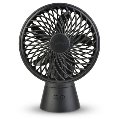 Treva&reg; 5-Inch Rechargeable Oscillating Fan in Black