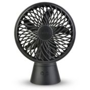 Treva&reg; 5-Inch Rechargeable Oscillating Fan in Black