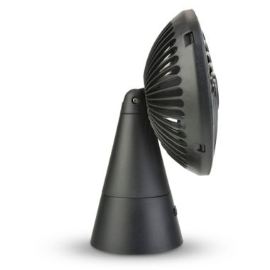 Treva&reg; 5-Inch Rechargeable Oscillating Fan in Black. View a larger version of this product image.