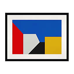 Architecture Abstract Mod 1 25.12-Inch x 19.12-Inch Framed Wall Art in Black