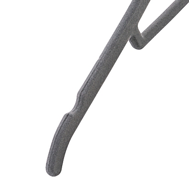 Squared Away&trade; Velvet Slim Shirt Hangers in Grey with Matte Black Hook (Set of 12). View a larger version of this product image.