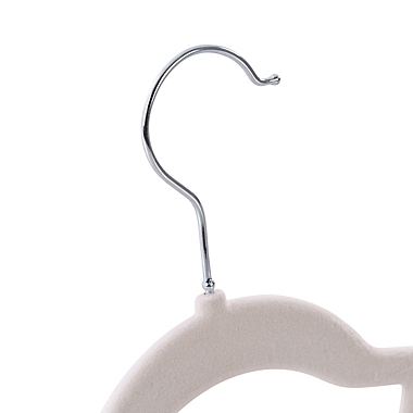 Squared Away&trade; Velvet Slim Child Sized Hangers in White with Chrome Hook (Set of 14). View a larger version of this product image.