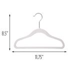 Alternate image 2 for Squared Away&trade; Velvet Slim Child Sized Hangers in White with Chrome Hook (Set of 14)