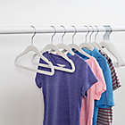 Alternate image 1 for Squared Away&trade; Velvet Slim Child Sized Hangers in White with Chrome Hook (Set of 14)