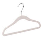 Alternate image 5 for Squared Away&trade; Velvet Slim Child Sized Hangers in White with Chrome Hook (Set of 14)