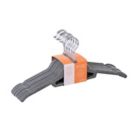 Alternate image 9 for Squared Away&trade; Velvet Slim Shirt Hangers in Grey with Chrome Hook (Set of 12)