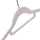 Alternate image 4 for Squared Away&trade; Velvet Slim Shirt Hangers in White with Chrome Hook (Set of 12)
