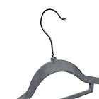 Alternate image 3 for Squared Away &trade; Velvet Slim Suit Hangers in Grey with Chrome Hook (Set of 12)