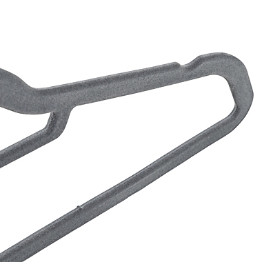 Squared Away &trade; Velvet Slim Suit Hangers in Grey with Chrome Hook (Set of 12). View a larger version of this product image.