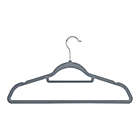 Alternate image 7 for Squared Away &trade; Velvet Slim Suit Hangers in Grey with Chrome Hook (Set of 12)