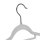 Alternate image 3 for Squared Away &trade; Velvet Slim Suit Hangers in White with Chrome Hook (Set of 12)